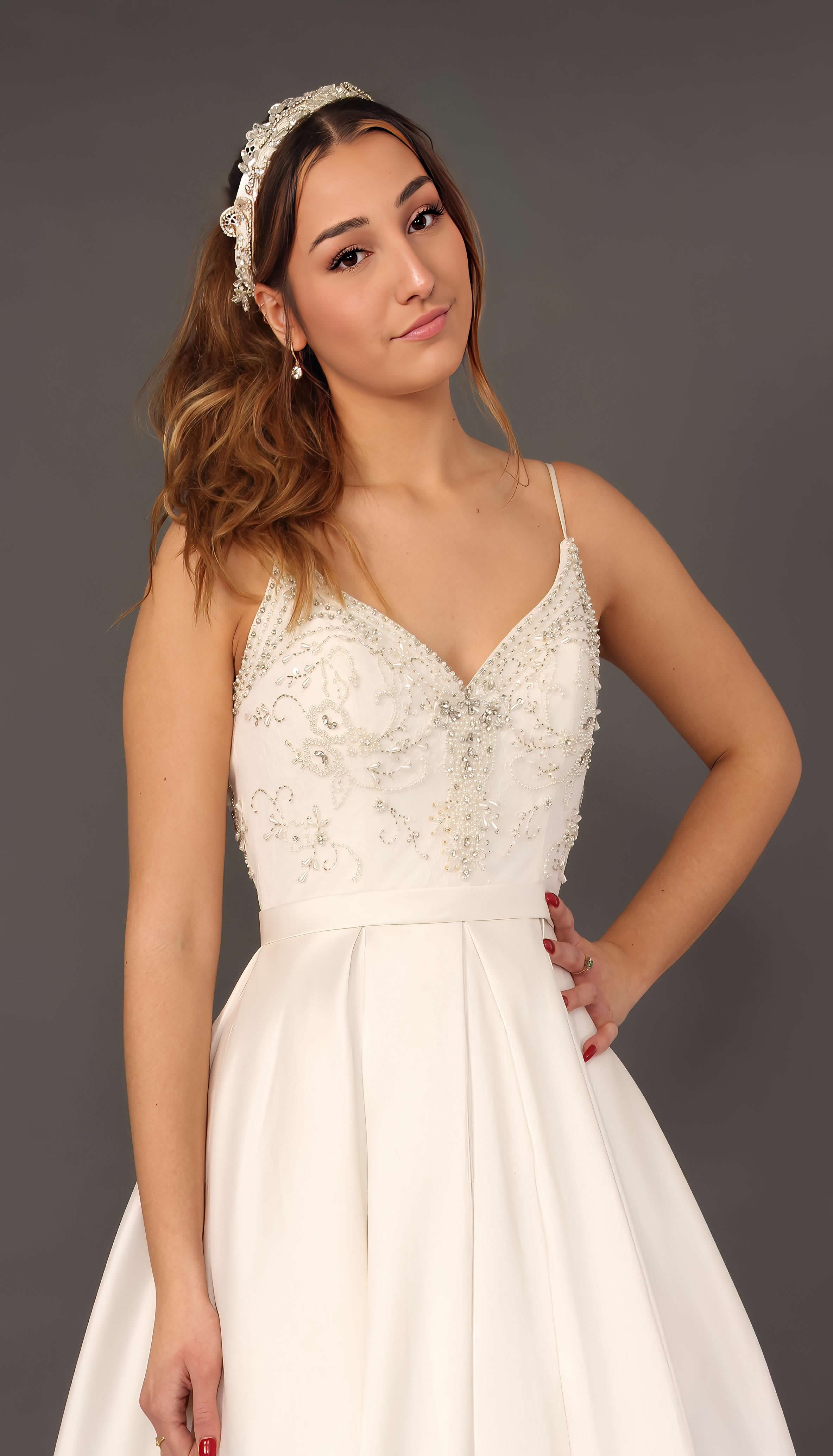 Wedding dress with pockets, Velvet Birdcage Worthing