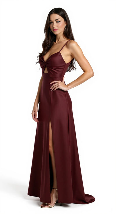 bridesmaid dresses shops uk Sheath/Column Stretch Satin Bridesmaid Dress Square Neckline Floor-Length S7511B - Bridesmaid Dresses