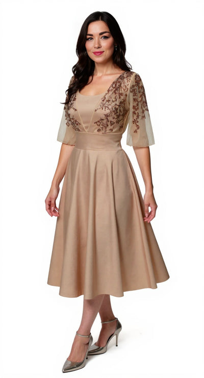 Champagne mother of the bride dress