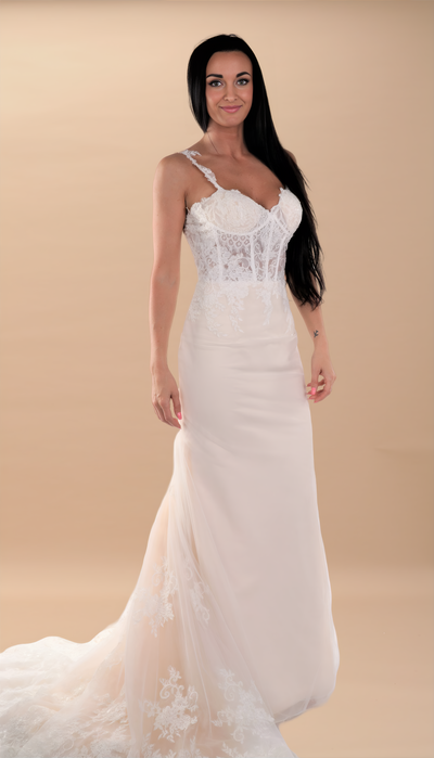 Wedding dress with corset