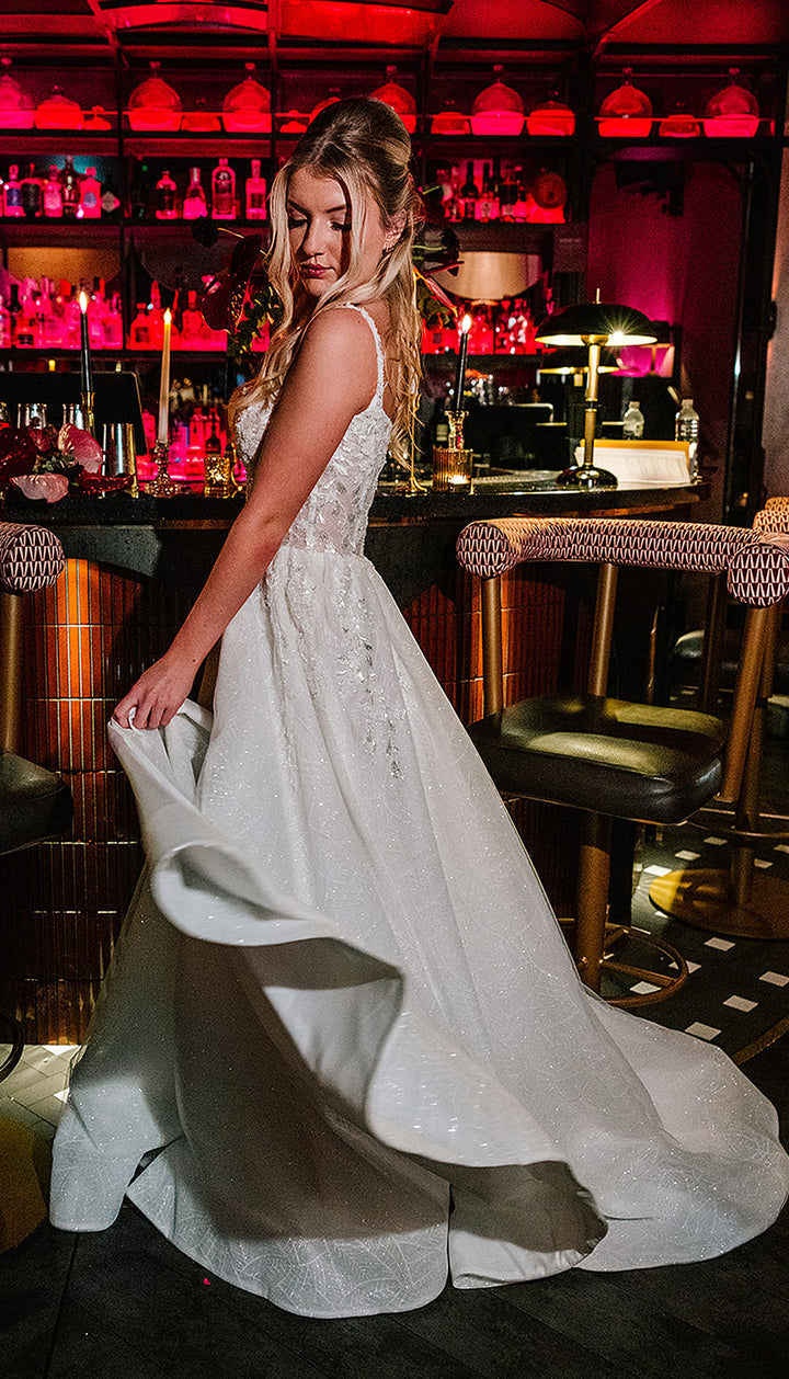 2025 Wedding Dress | Velvet Birdcage Dress