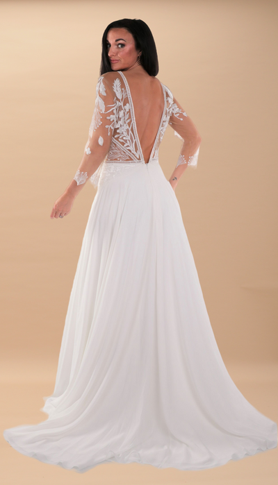 Country garden wedding dress