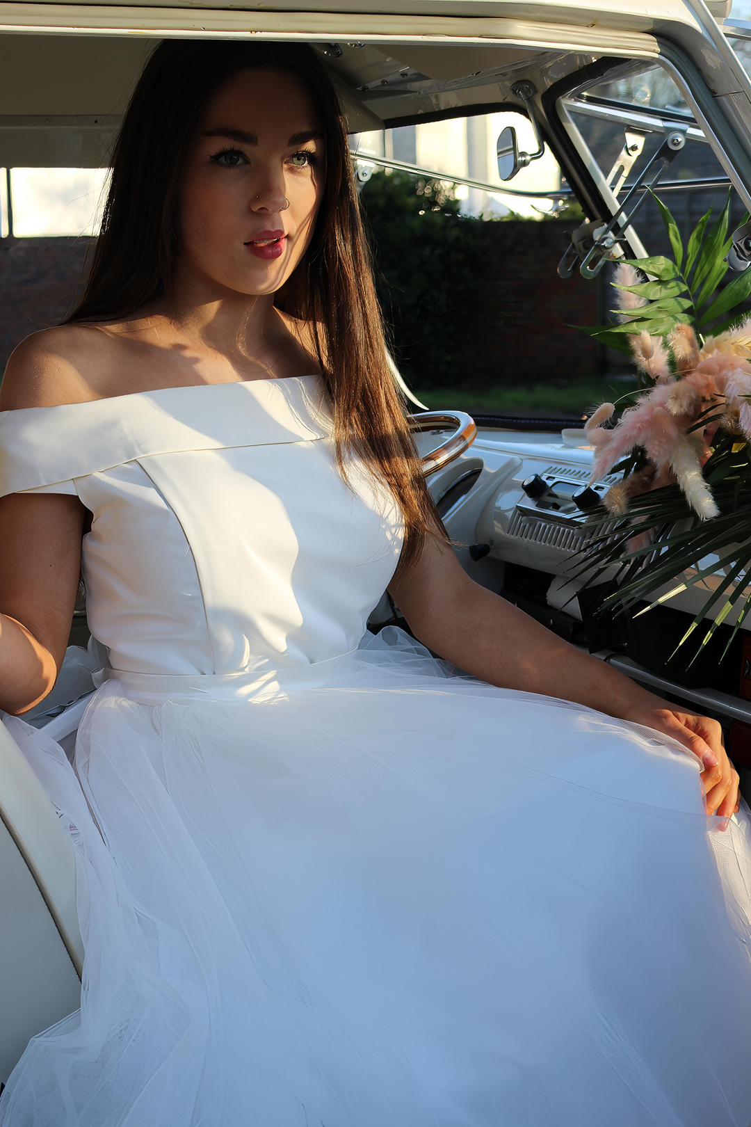 off the shoulder 50s wedding dress Off the shoulder wedding dress – Velvet Birdcage