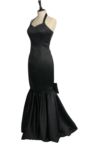 Black fishtail dress