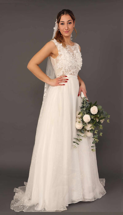 High neck wedding dress