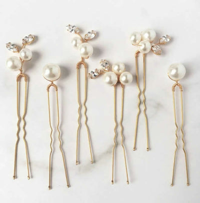 Pearl hair pins