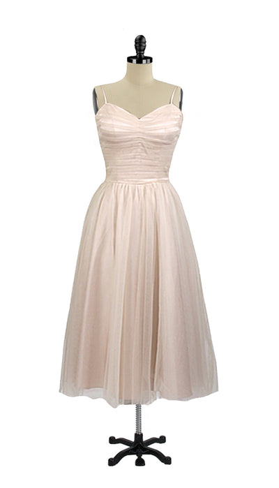 Rouched  Bridesmaid Dress | Unique Tulle Dress | Velvet Birdcage