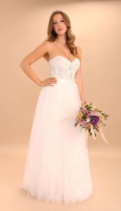 Ballgown Wedding Dress | Sweetheart Corset Dress | Velvet Birdcage 